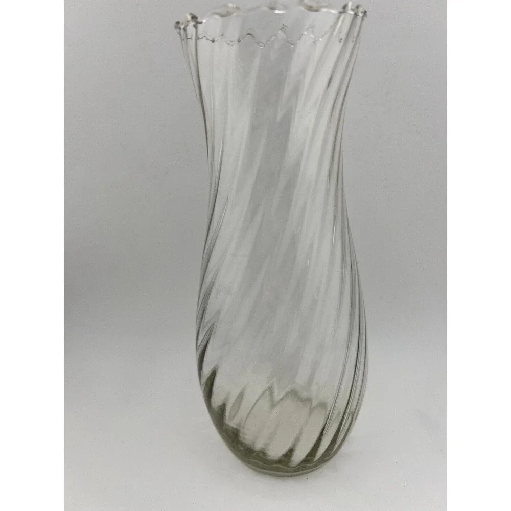 Vintage Spring Swirl Pattern‎ Ruffled Edge Elegant Glass European 7